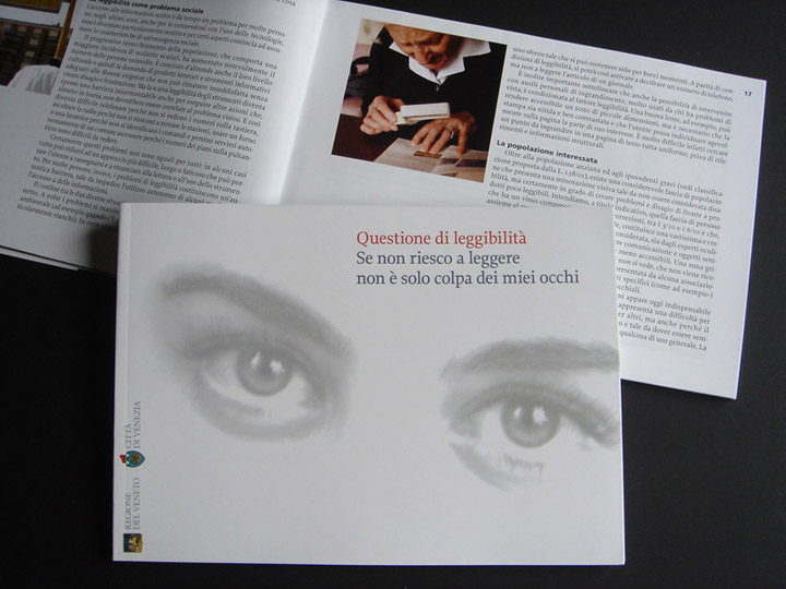 Foto della copertina e del volume interno "Questione di leggibilità".